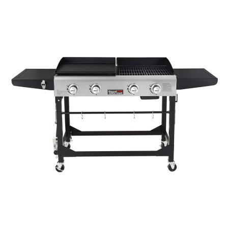  Royal Gourmet GD401 Portable Propane Gas Grill Combo on white background