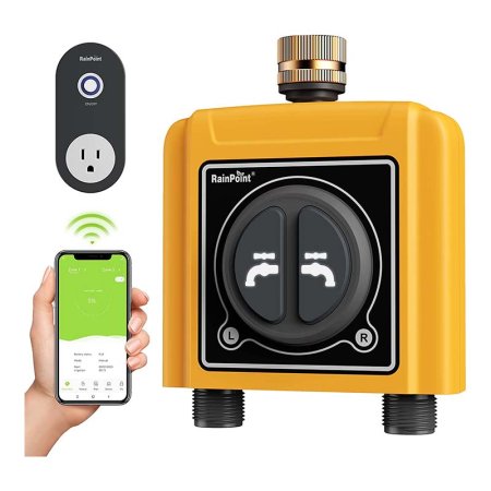  RainPoint Smart Wi-Fi 2-Zone Sprinkler Timer on a white background