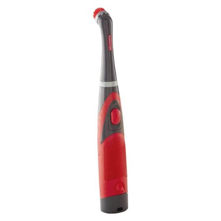  Red Rubbermaid Reveal Power Scrubber on white background