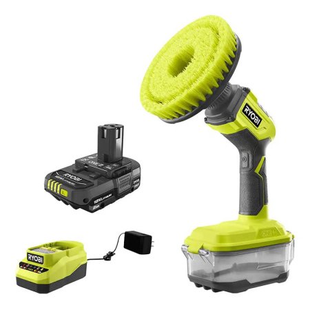  Ryobi One+ 18V Cordless Compact Power Scrubber on white background