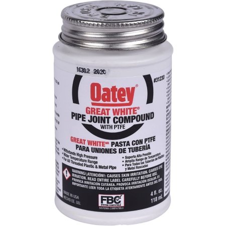  The Best Pipe Thread Sealant Option: Oatey 31230 Pipe Joint Compound with PTFE with Brush