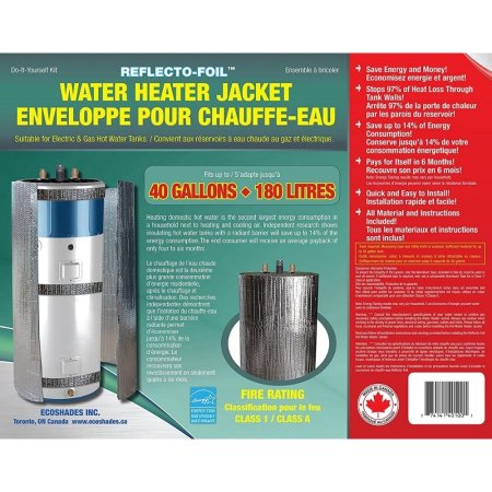  The Best Water Heater Blanket Option: REFLECTIVE FOIL HOT WATER TANK HEATER 40 Gallons