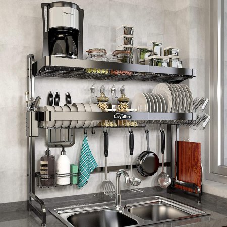  Best Over The Sink Dish Rack Options: Over Sink Dish Drying Rack, Loyalfire 2 Tier