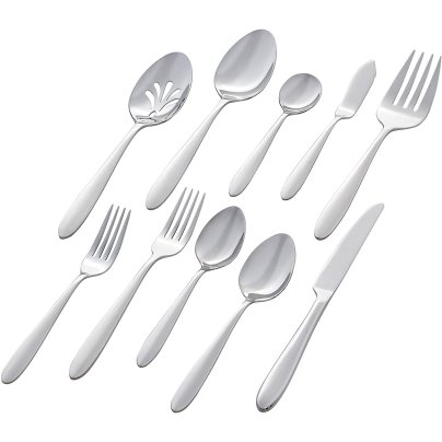 The Best Flatware Sets Option: Amazon Brand - Stone & Beam 45-Piece Flatware Set