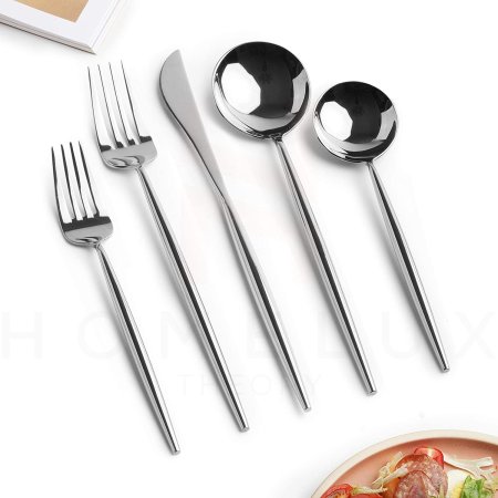  The Best Flatware Sets Option: Homelux Theory Stainless Steel Set | 5-piece Modern