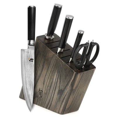 The Best Japanese Knife Set Option: Shun Classic 6-piece Slim Knife Block Set