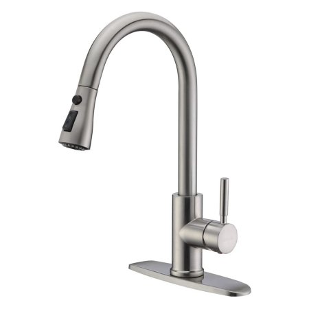  The Best Utility Sink Faucet Option: WEWE Single Handle High Arc Pull Out Kitchen Faucet