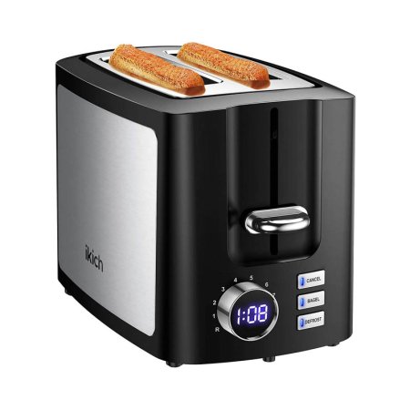  The Best 2-Slice Toaster Option: IKICH 2 Slice, LCD Screen Stainless Steel Toaster