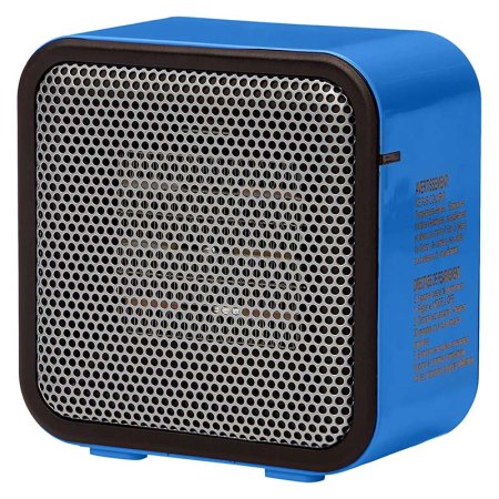  The Amazon Basics 500-Watt Mini Ceramic Personal Heater on a white background.