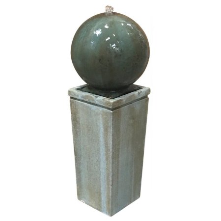  The Best Concrete Garden Statue Option: Ivy Bronx Pitre Dorset Cement Sphere Fountain