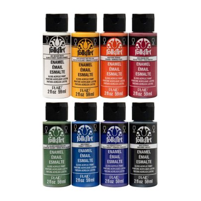 The Best Paint for Glass Option: FolkArt Gloss Finish Acrylic Enamel Craft Set