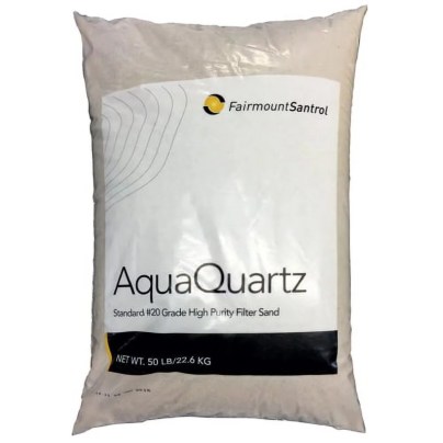Bag of FairmountSantrol AquaQuartz Silica Pool Filter Sand