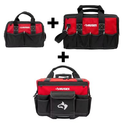 The Best Rolling Tool Bags Option: Husky 18-Inch Rolling Tool Bag With Two Bags