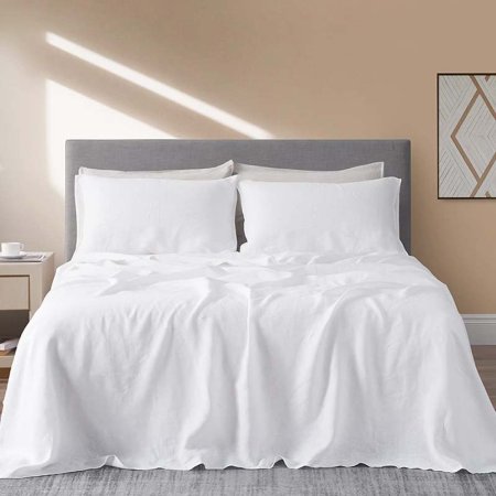  The Best Sheets for Hot Sleepers Option: DAPU Pure Linen Sheets Set 100% French Natural Linen