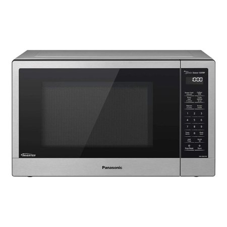  Panasonic NN-SN67K Compact Microwave Oven on a white background