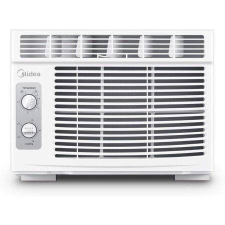  The Midea 5,000 BTU EasyCool Window Air Conditioner on a white background