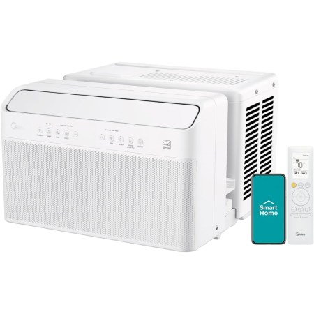  The Midea 8,000 BTU U-Shaped Air Conditioner on a white background