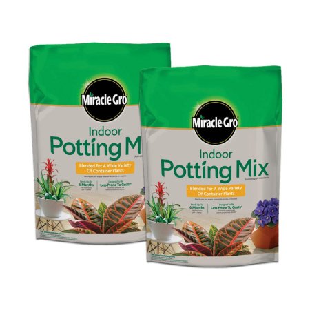  The Best Soil for Monstera Option: Miracle-Gro Indoor Potting Mix 6 qt., 2 Pack