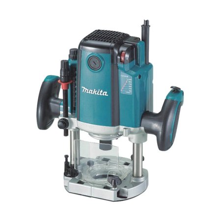  The Makita 3¼ HP Plunge Router With Variable Speed on a white background.