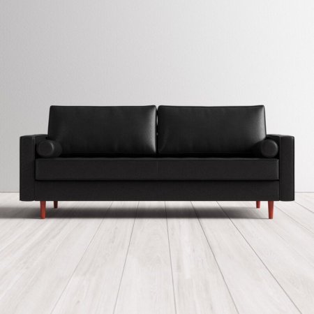  The Best Leather Sofa Option: AllModern Geo 84'' Genuine Leather Sofa