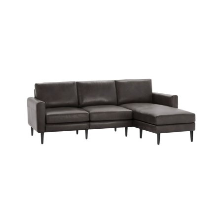  The Best Leather Sofas Option: Burrow Block Nomad Leather Sectional