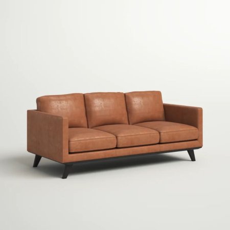  The Best Leather Sofas Option: Sand & Stable Sheldrake Leather Square Arm Sofa