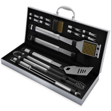  Home-Complete 16-Piece BBQ Grill Accessories Set on white background