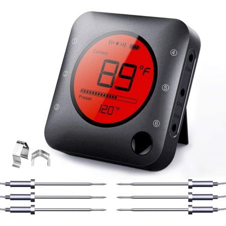  The Bfour Bluetooth Wireless Meat Thermometer on a white background.