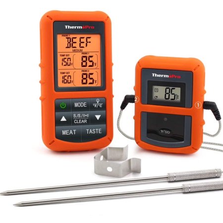  The ThermoPro TP20 Wireless Digital Meat Thermometer on a white background.