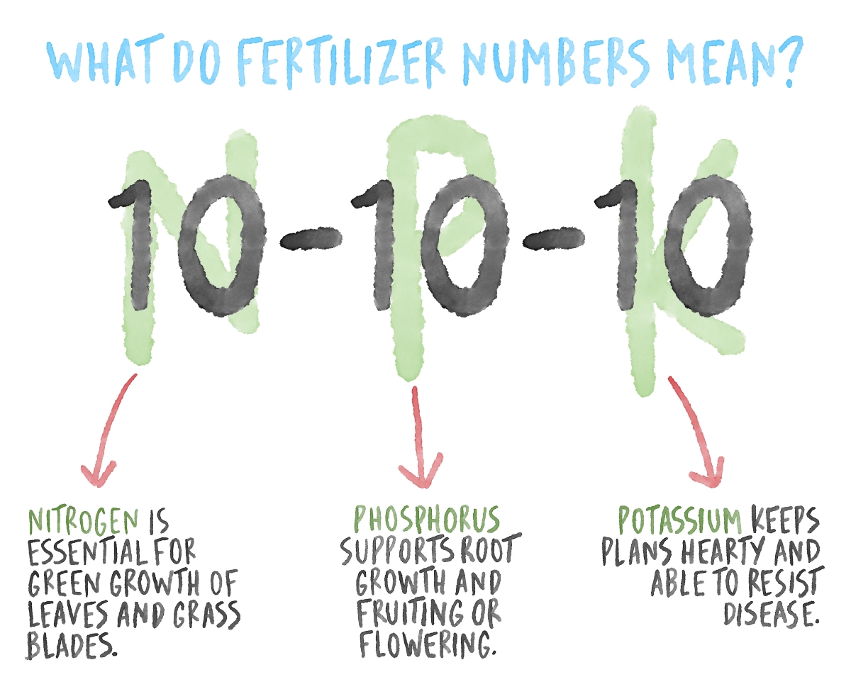 Graphic explaining fertilizer numbers.