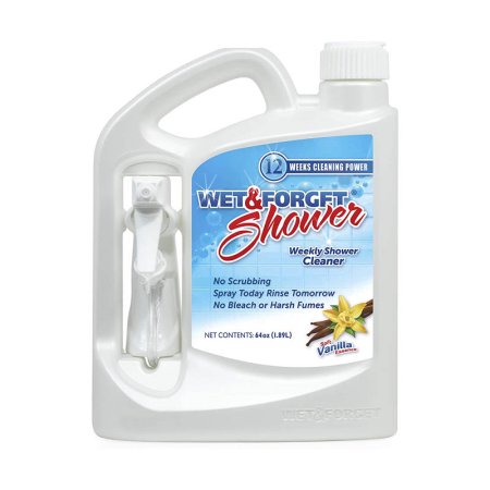  A jug of Wet & Forget Weekly Shower Cleaner on a white background.