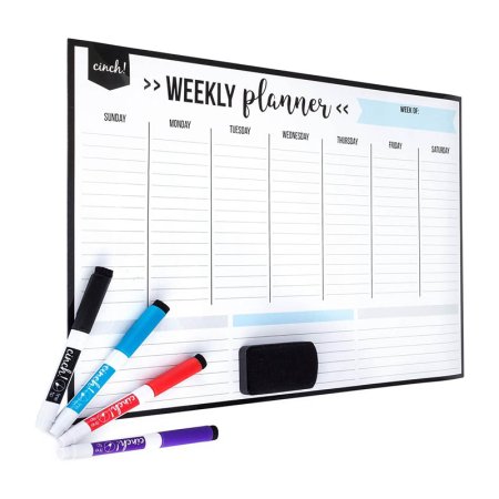  The Best Dry Erase Board Option: cinch! Magnetic Dry Erase Weekly Calendar