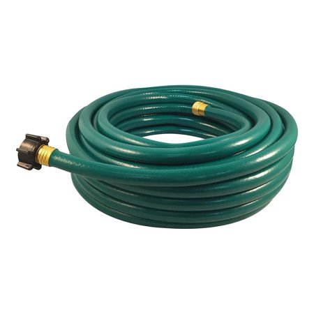  Green Flexon Light-Duty Lawn & Garden Hose coiled on white background