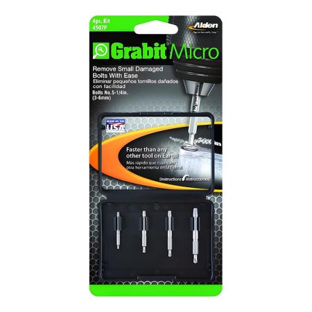  The Best Screw Extractor Option Alden Grabit Micro Broken Bolt Extractor 4-Piece Kit