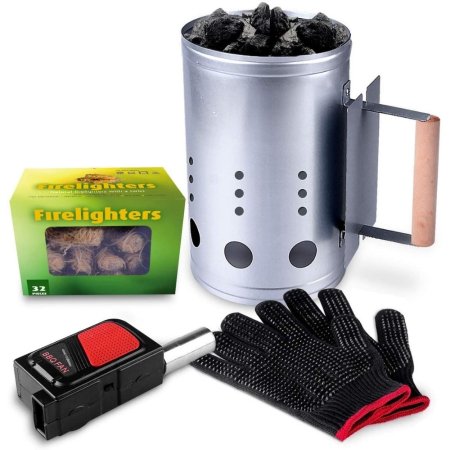  The Best Charcoal Chimney Option: HOMENOTE Rapid Charcoal Chimney Starter Set