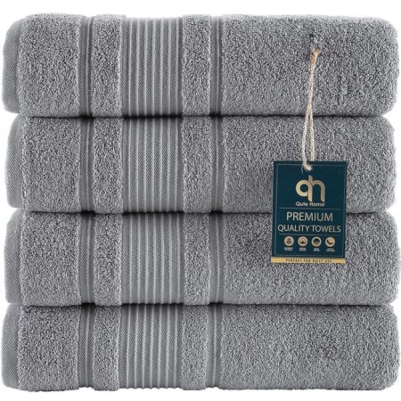  Best Towels on Amazon Options: Qute Home Spa & Hotel 4-Piece Bath Towels Set