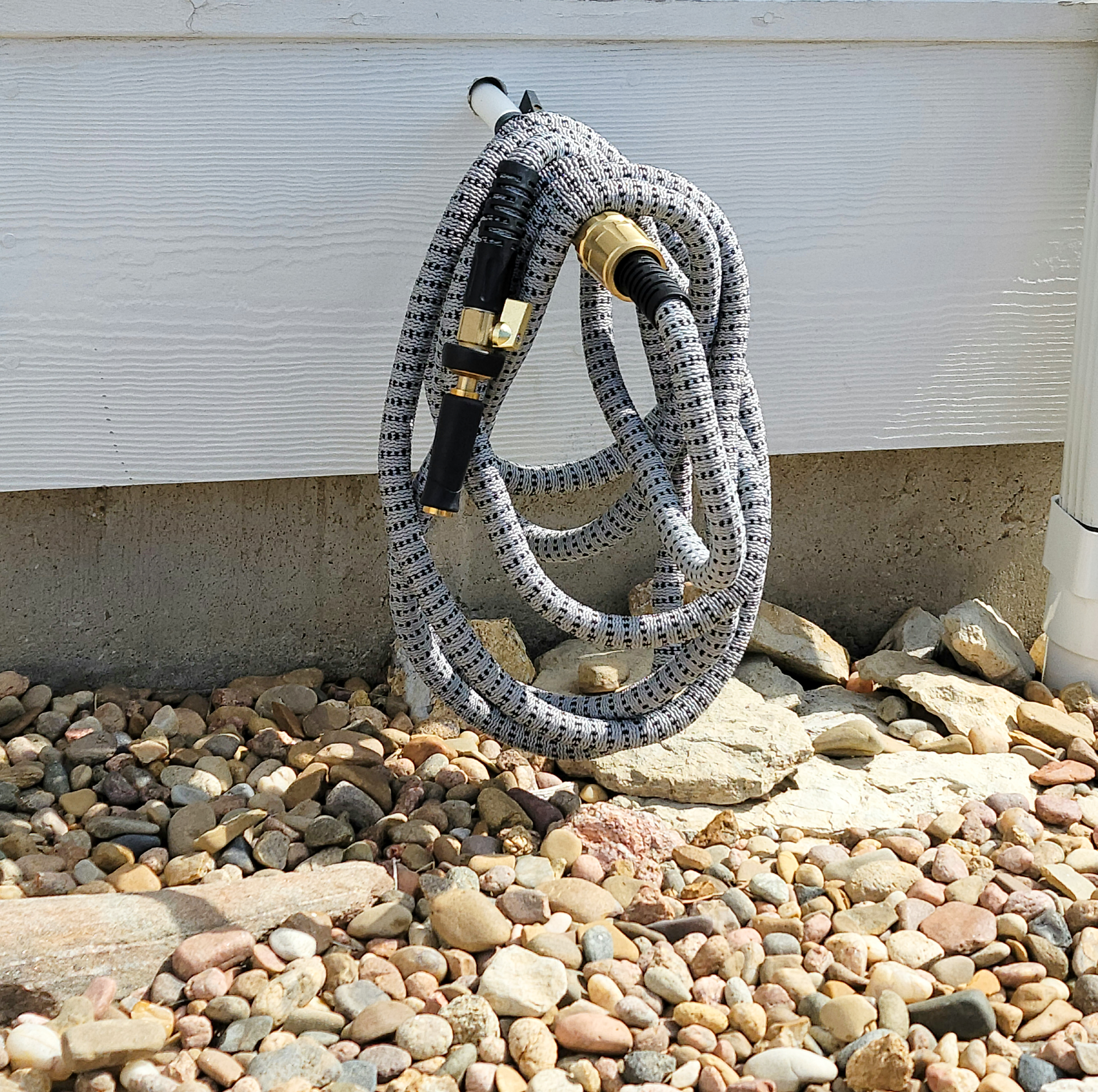 Garden hose option wrapped and stored