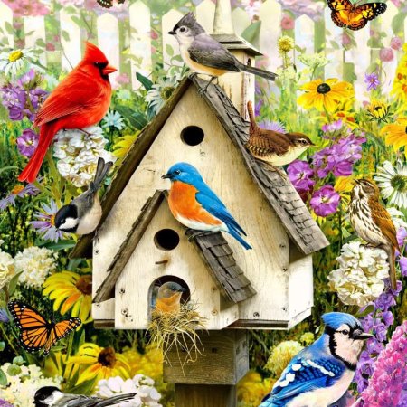  The Best Gifts for Bird Lovers Option: Vermont Christmas Company Backyard Birds Jigsaw Puzzle