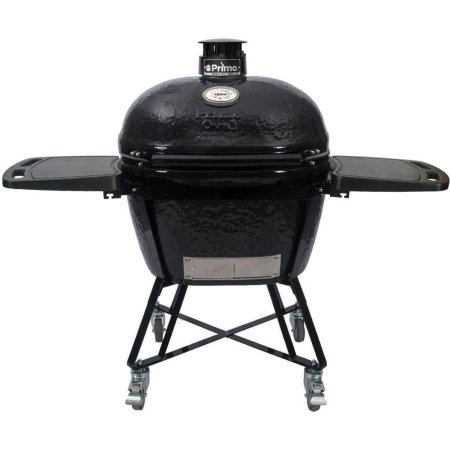  The Primo Grills All-in-One Oval XL 400 Kamado Grill on a white background.