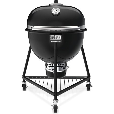  The Weber Summit Kamado E6 Charcoal Grill on a white background.