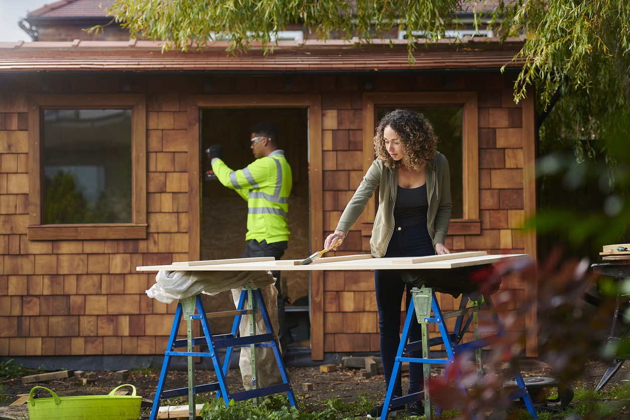 building the garden cabin