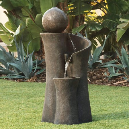  Outdoor Water Fountains Option: John Timberland Modern Sphere Zen Outdoor Floor Water Fountain 39