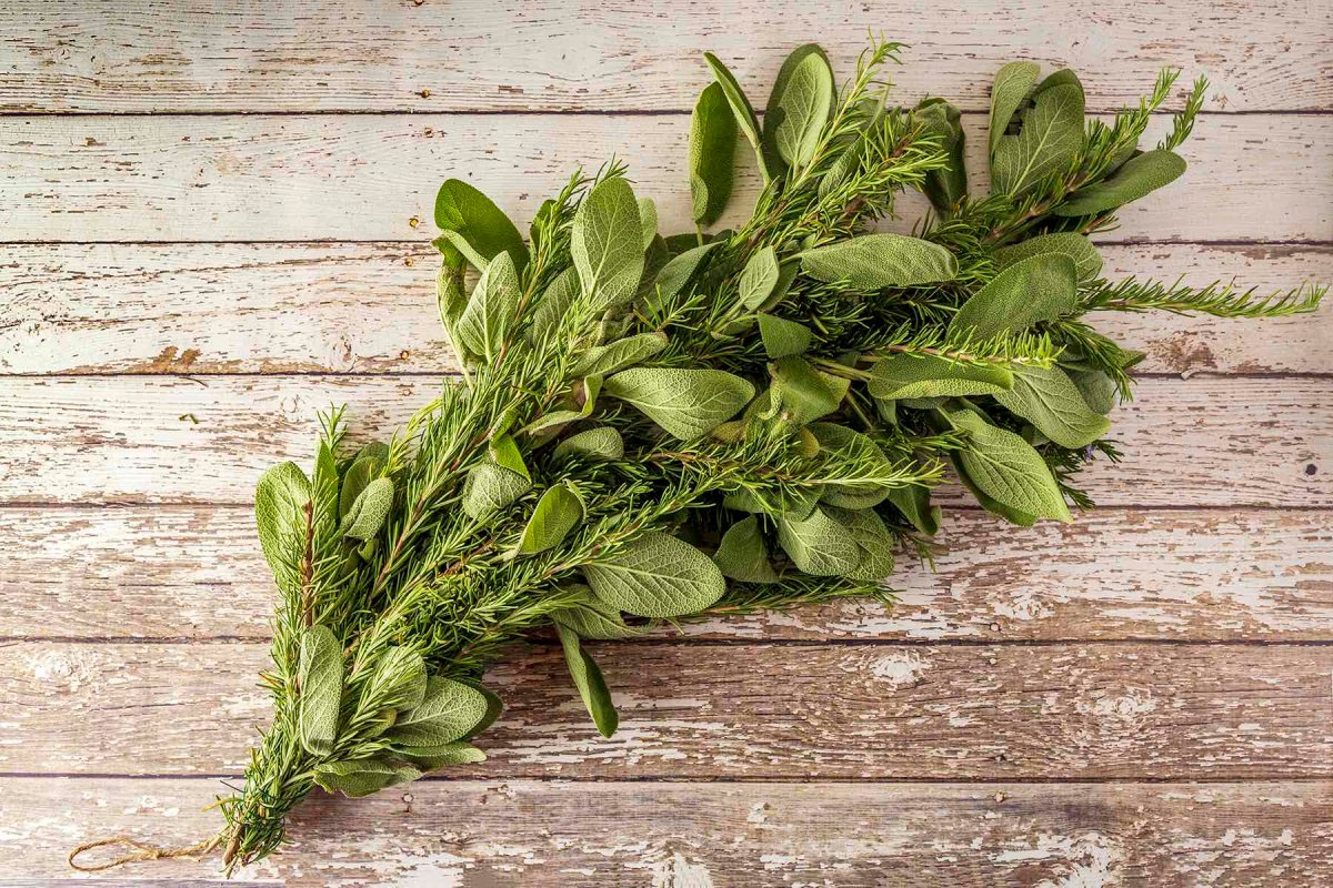 Rosemary and sage garland