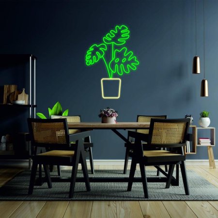  The Best Gifts for Plant Lovers Option: Monstera Leaf LED Neon Sign