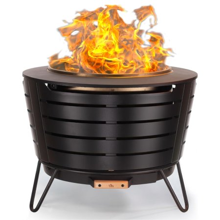  The Tiki Brand Smokeless Patio Fire Pit on a white background.