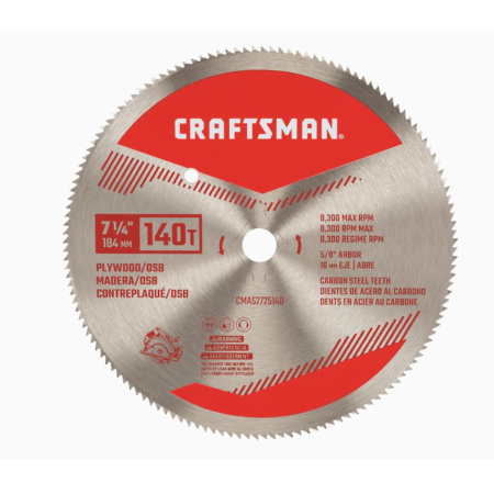  Best Circular Saw Blade Options: CRAFTSMAN 7-1-4-in 140-Tooth Carbon