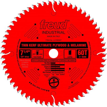  Best Circular Saw Blade Options: Freud 7-1/4" Ultimate Plywood and Melamine Blade