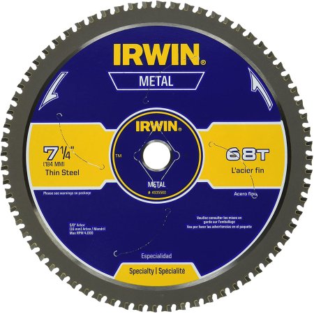  Best Circular Saw Blade Option: IRWIN 7-1/4-Inch Metal Cutting Circular Saw Blade