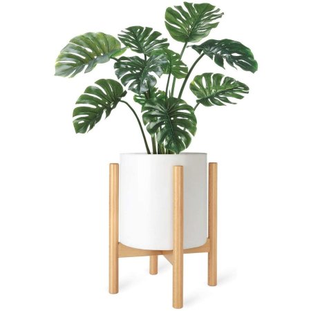  The Best Gifts for Plant Lovers Option: Mkono Plant Stand Mid Century Wood Flower Pot Holder