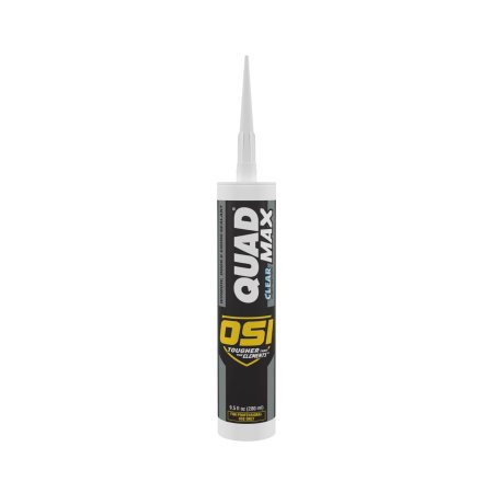  OSI Quad Max Clear Paintable Sealant in tube on white background